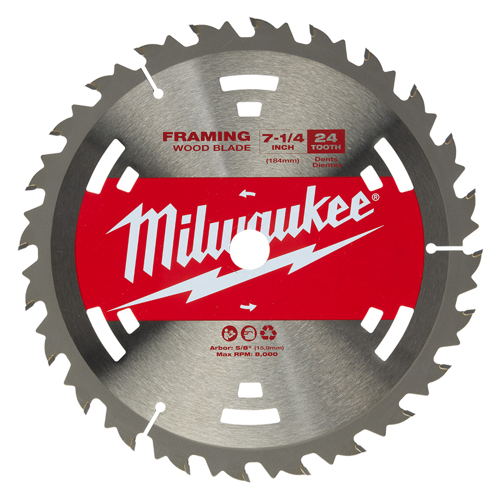MILWAUKEE 48-41-0710 7-1/4" 24T Circular Wood Blade - EACH