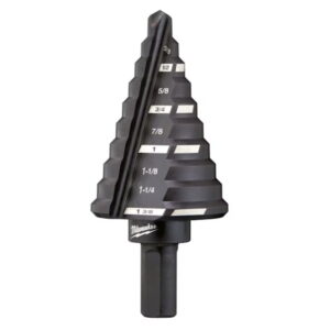 MILWAUKEE 48-89-9205 #5 Step Drill Bit, 1/4" - 1-3/8" by 1/8"