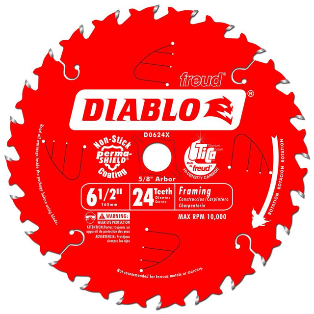 DIABLO D0624A 6 1/2" x 24T Framing Circular Saw Blade