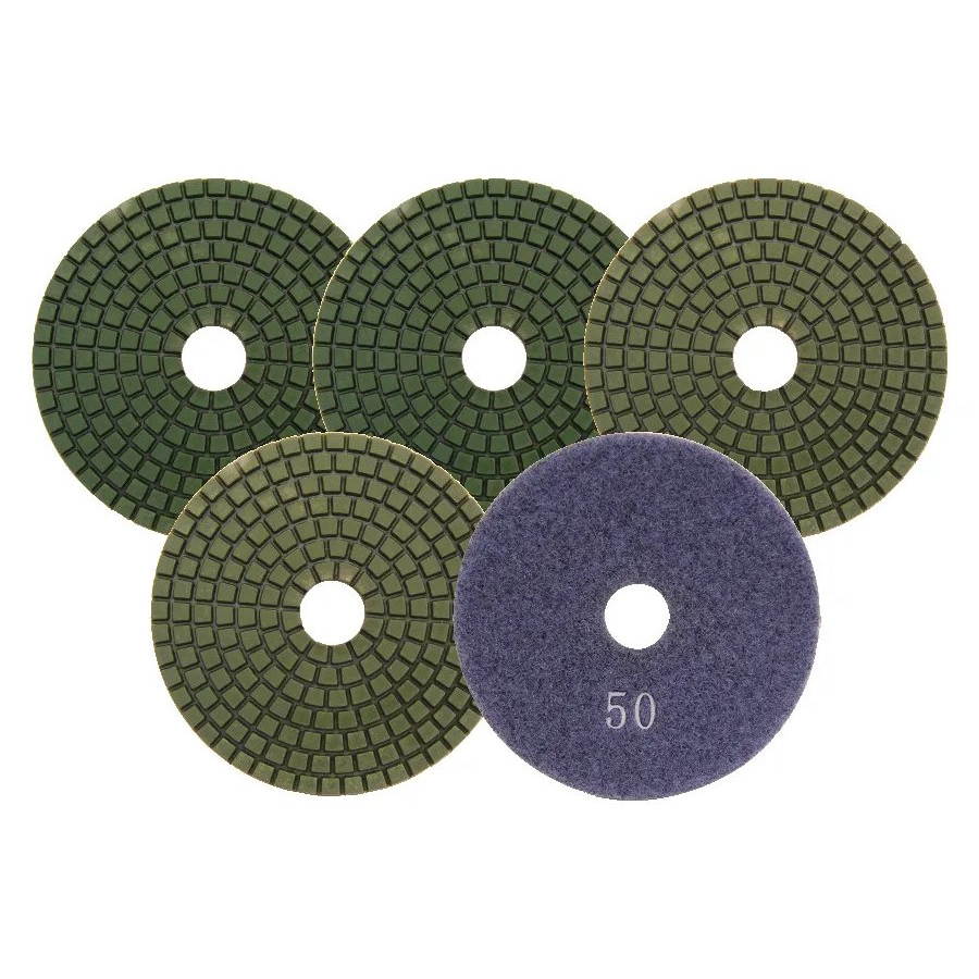 PEARL SPS41500 4"1500 Grit Diamond Wet Polishing Pad-Hook & Loop Backing