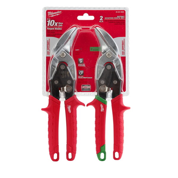 MILWAUKEE 48-22-4523 2Pc Offset Aviation Snip Set