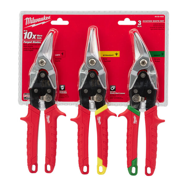 MILWAUKEE 48-22-4533 3Pc Aviation Snip Set