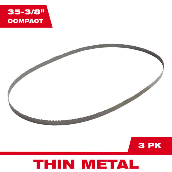 MILWAUKEE 48-39-0529 18 TPI Compact Band Saw Blades (35-3/8) 3PK