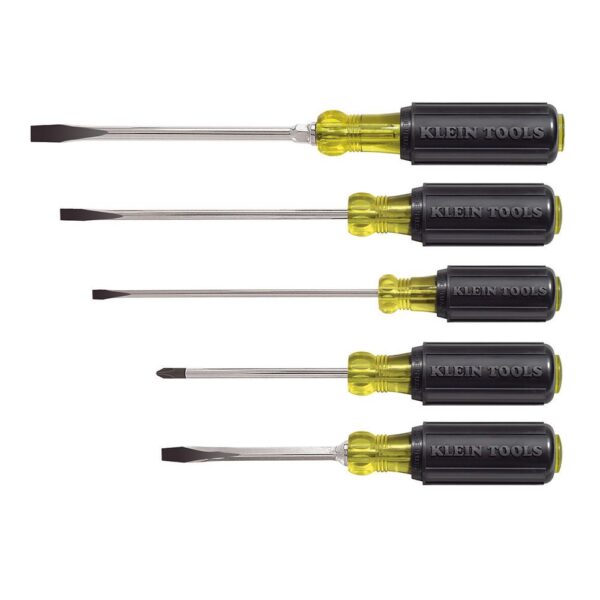 KLEIN 85075 5-Piece Slotted and Phillips Screwdriver Set