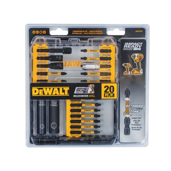 DEWALT DWA2T20C 20Pc Flex Torq Bit Set