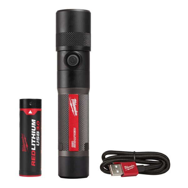 MILWAUKEE 2161-21 REDLITHIUM™ USB 1100L Twist Focus Flashlight