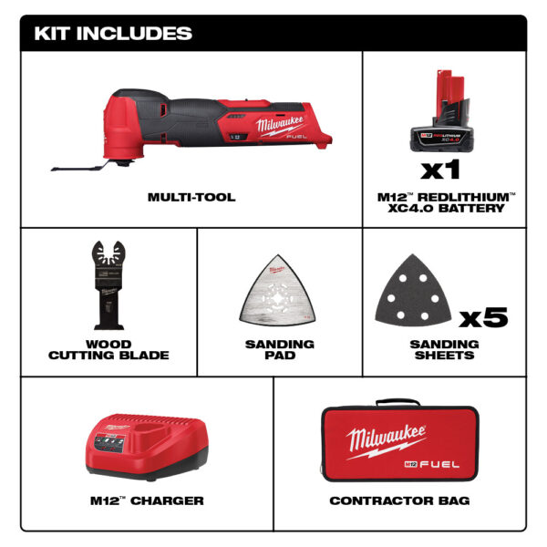 MILWAUKEE 2526-21XC M12 Fuel Multi-Tool Kit - Image 2