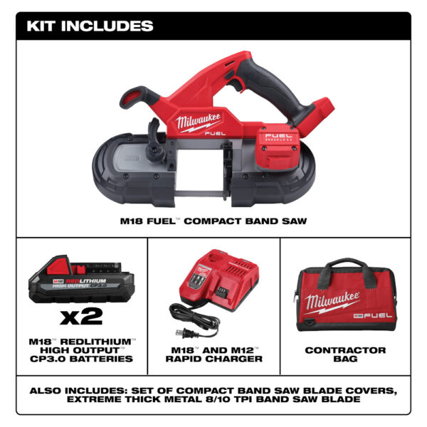 MILWAUKEE 2829-22 M18 Fuel Compact Band Saw Kit - Image 2