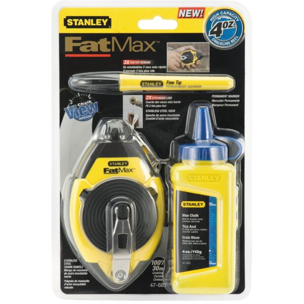 STANLEY 47-681L FATMAX 47-681L 100 ft Chalk Line Reel Kit