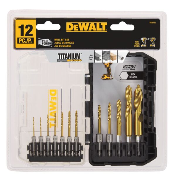 DEWALT DD5152 12PC TITANIUM IR DRILL BIT SET