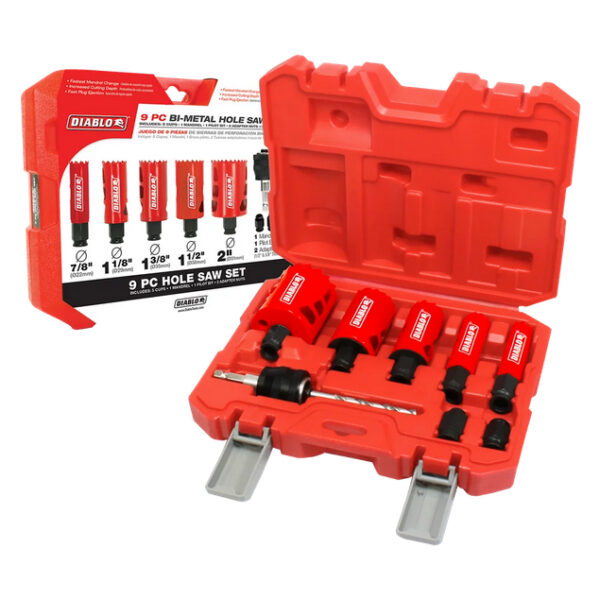 DIABLO DHS09SGP 9 PC General Purpose Bi-Metal Hole Saw Set