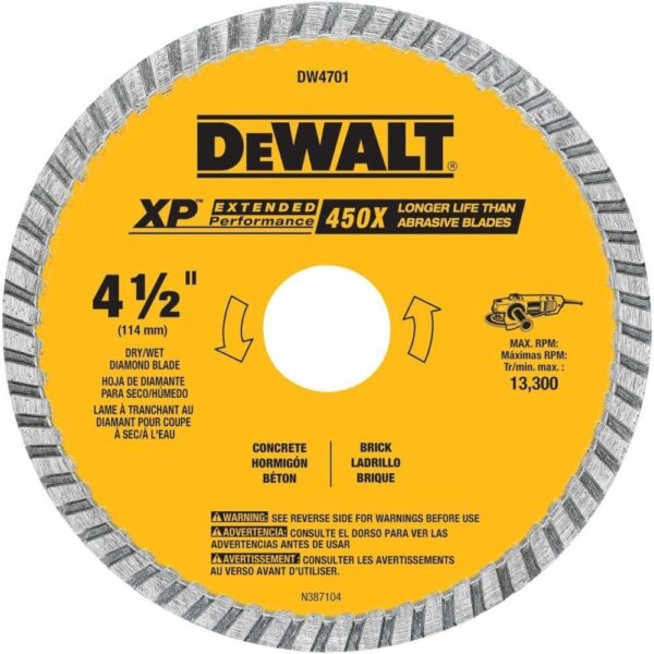 DEWALT DW4701 - 4-1/2" DRY CUT DIAMOND Wheel