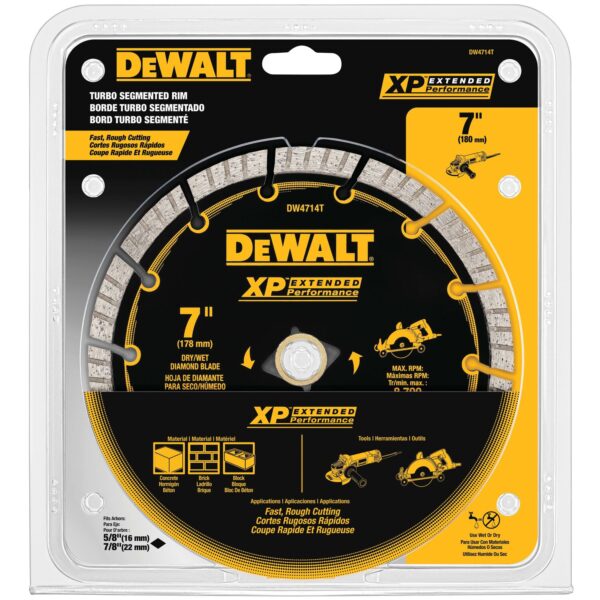 DEWALT DW4714T 7" Seg Diamond Drycut Saw Blade