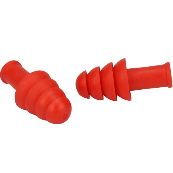 DSI NP267HPR410 Ear Plugs Reusable 4-Flange Red, 27 NRR, 200  pr/bx