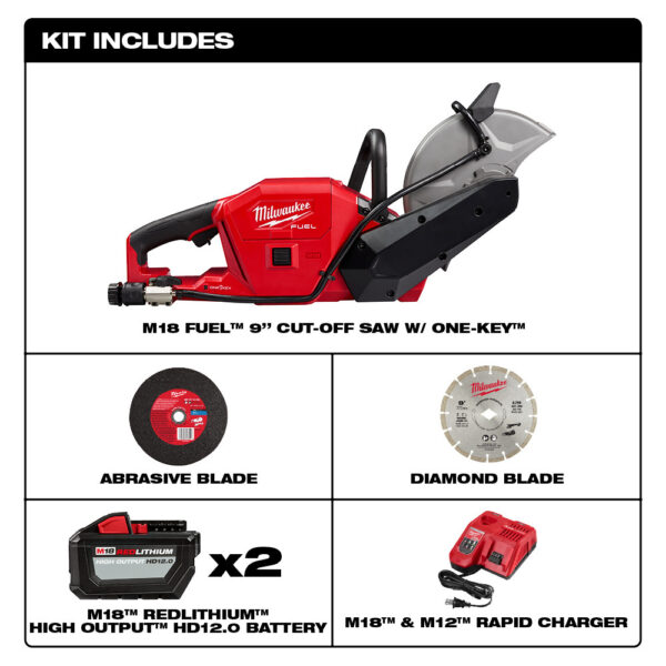 MILWAUKEE 2786-22HD M18 Fuel 9" Cut-Off Saw w/One-Key Kit - Image 3