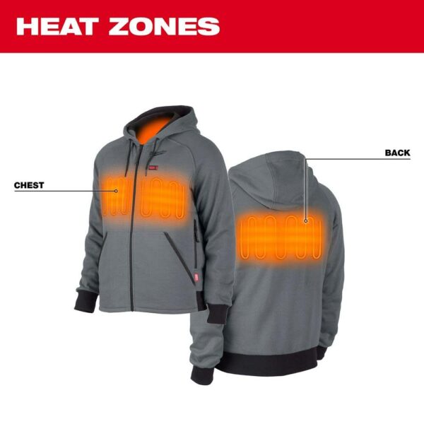 MILWAUKEE 306G-21XL M12 Grey Heated Hoodie Kit - XL - Image 3