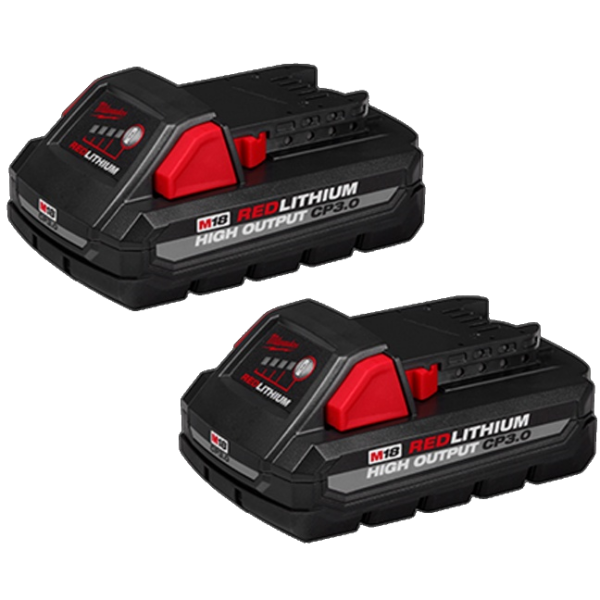 MILWAUKEE 48-11-1837 M18 High Output RedLithium 3.0Ah Battery 2-Pack