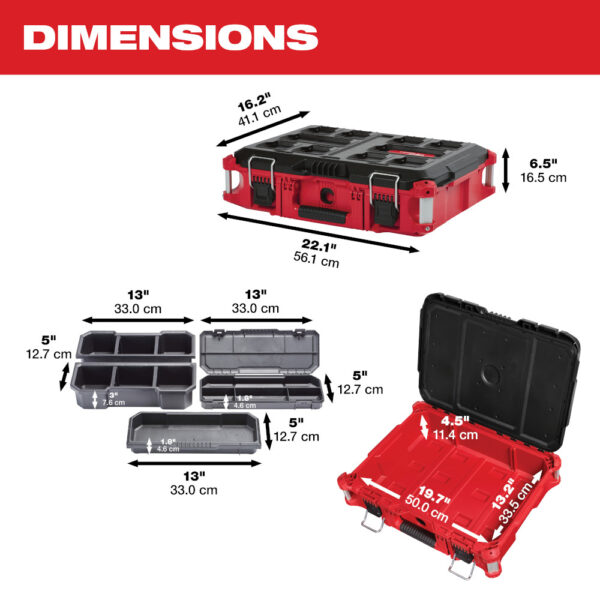 MILWAUKEE 48-22-8424 PACKOUT Medium Tool Box - Image 2