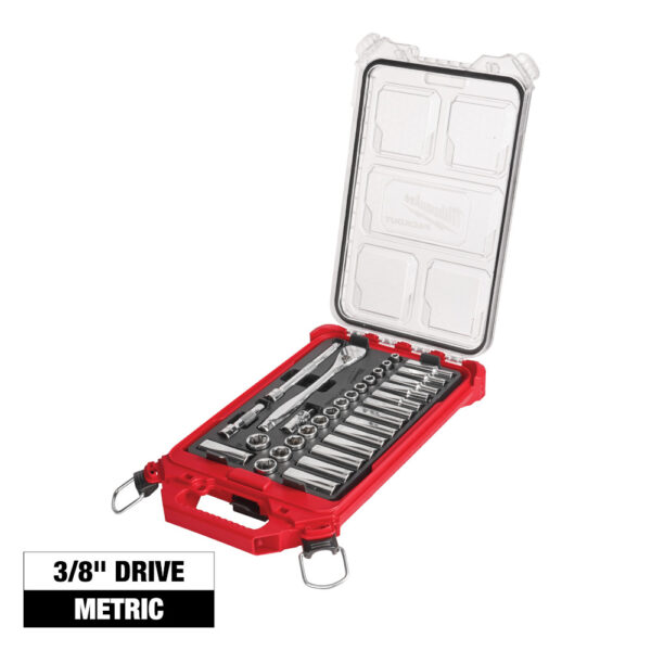 MILWAUKEE 48-22-9482 3/8" 32pc Ratchet and Socket Set in PACKOUT - Metric - Image 5