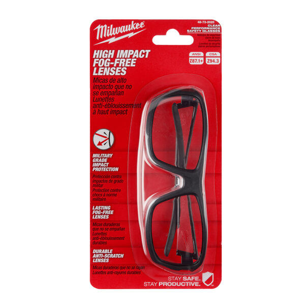 MILWAUKEE 48-73-2020 Clear High Performance Safety Glasses - Image 4