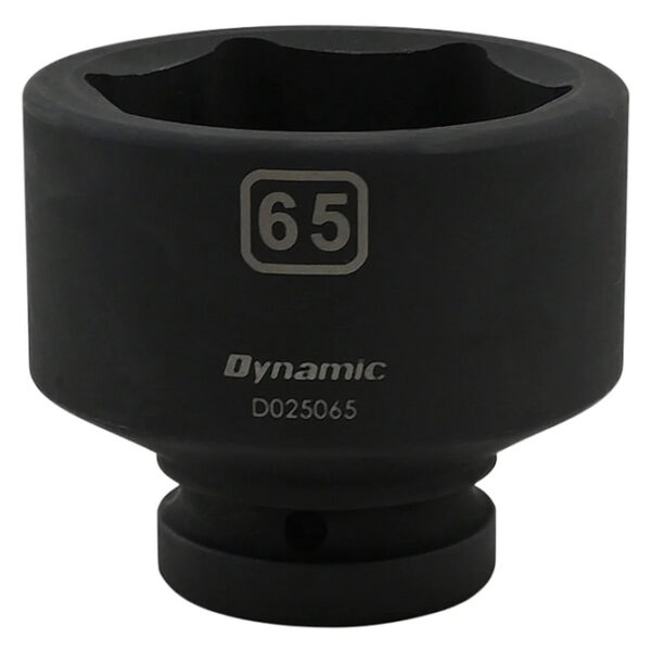 DYNAMIC TOOLS D025065 1" Drive 6Pt 65mm Standard Impact Socket