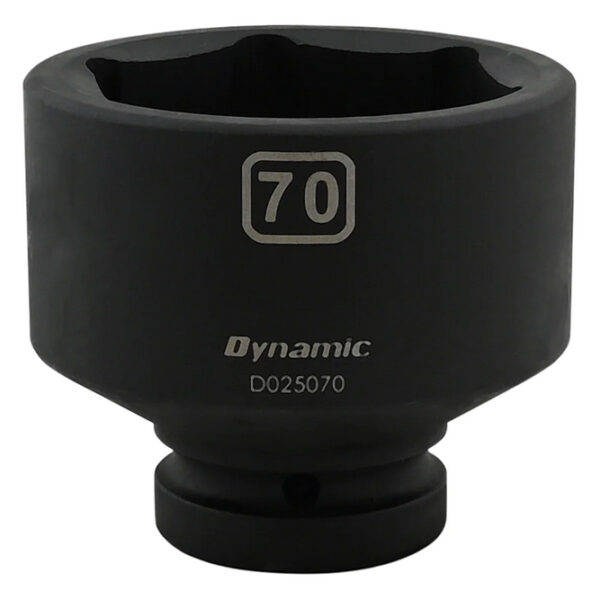 DYNAMIC TOOLS D025070 1" Drive 6Pt 70mm Standard Impact Socket