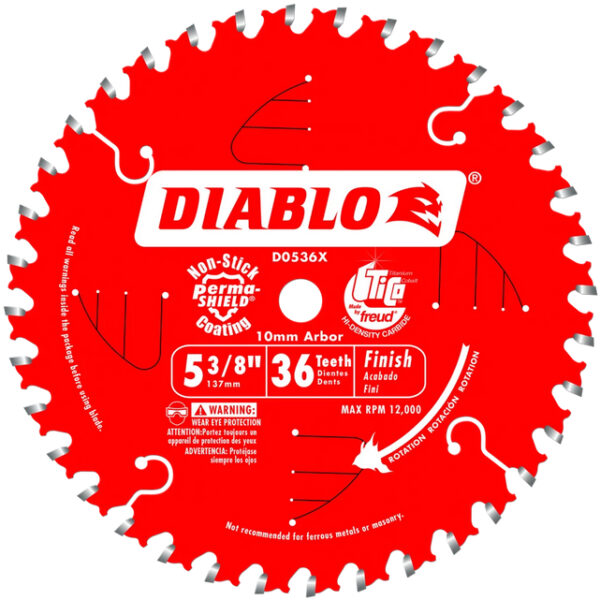 DIABLO D0536X 5-3/8" x 36T Trim Saw Circular Saw Blade