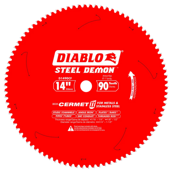 DIABLO D1490CF 14" x 90T Cermet II Circular Saw Blade