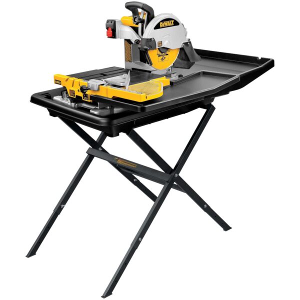 DEWALT D24000S-A 10" Wet Tile Saw/Stand - 25" Rip & 18" Diagonal Capacity