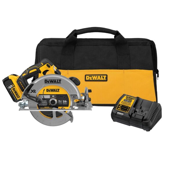 DEWALT DCS570P1 20V MAX XR 7-1/4" Circular Saw (5.0Ah) w/ 1 Battery and Bag