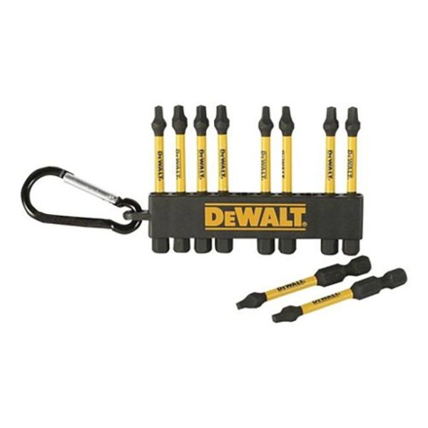 DEWALT DWA2SQ2IRCARC 2" #2SQ 10Pk Carabiner Bit Set Flex Torque