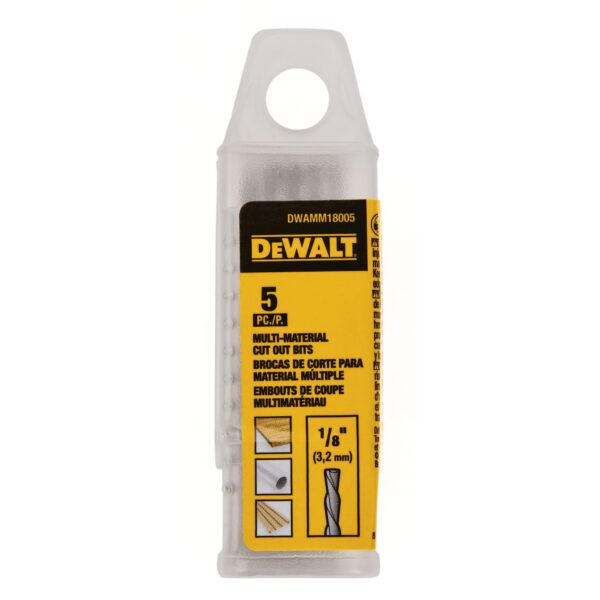 DEWALT DWAMM18005 1/8" MULTI-MATERIAL CUT OUT BIT 5