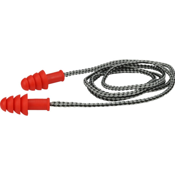 DYNAMIC SAFETY NP267HPR410C Ear Plugs Corded Reusable 4-Flange Red, 100  pr/bx