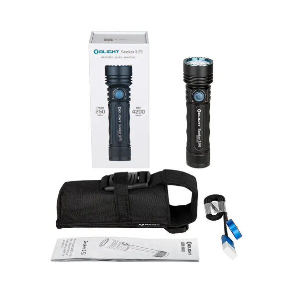 OLIGHT O-SEEKER3PRO-BK-CA Seeker 3 PRO EDC Rechargable Bright Flashlight (Black) - Image 6