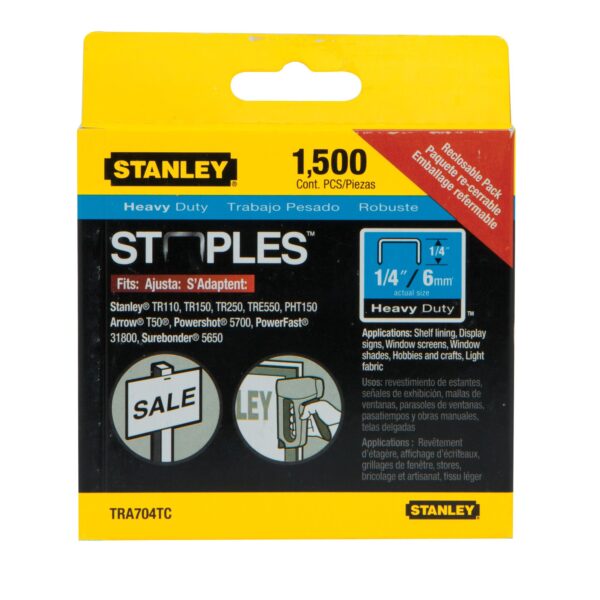 STANLEY TRA704TCS 1/4" Staples 1500Pk