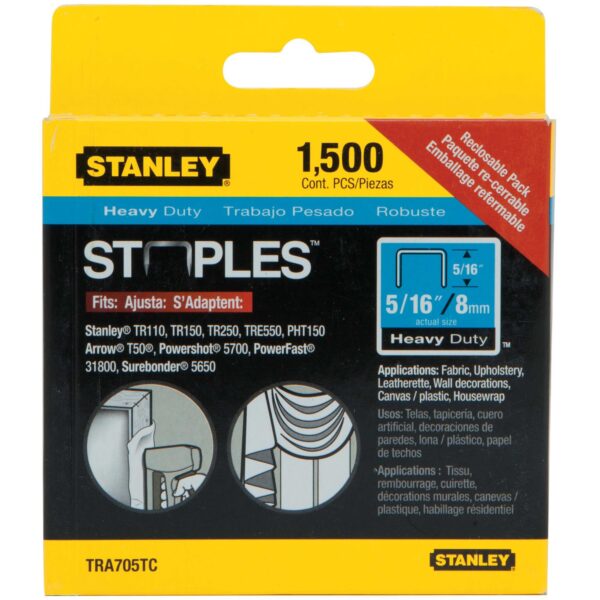 STANLEY TRA705TCS 5/16" Staples 1500Pk