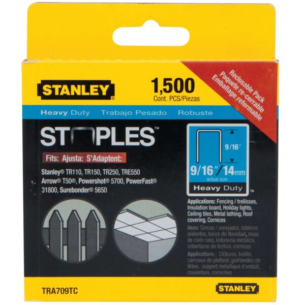 STANLEY TRA709TCS 9/16" Staples 1500Pk