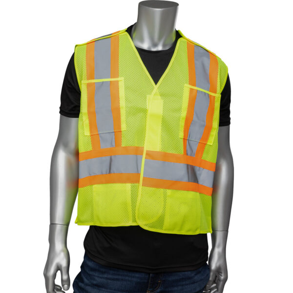 PIP TSV2YG24/23X  Class 2 Tear-Away Vest Mesh, Yellow 2XL-3XL