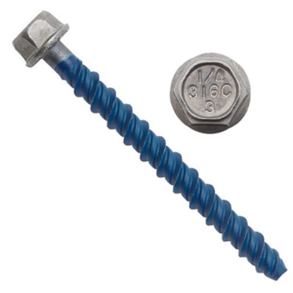 POWERS 07876-PWR Wedge Bolt 316 SS 1/4" x 4" 100/BOX