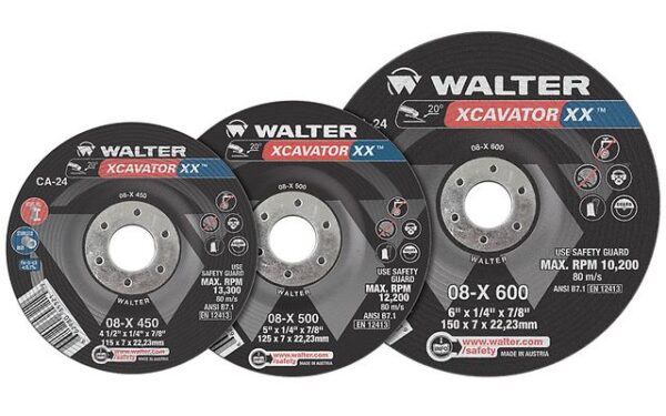 WALTER 08X600 XcavatorXX 6''x1/4''x7/8'' Fast Removal Wheel