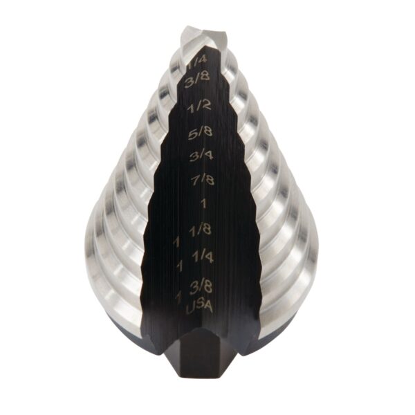 IRWIN 10235 Unibit 5-1/4-Inch to 1-3/8-Inch 1/2-Inch Shank Step Drill Bit - Image 2