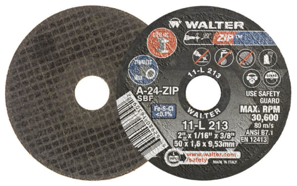 WALTER 11L213 2" x 1/16" x 3/8" Zip Cut-Off Wheel A-24