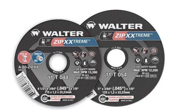 WALTER 11T044 4-1/2" x 3/64" x 7/8" Zip Xtreme Wheels