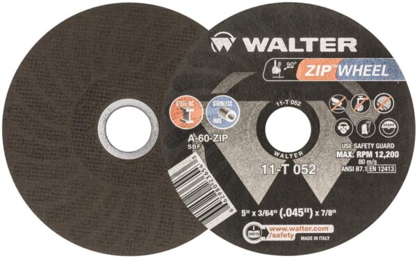 WALTER 11T052 5" x 3/64" x 7/8" Zipcut Wheel