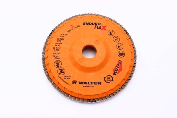 WALTER 15R604 - 6" 40 Grit Flap Disc ENDUROFLEX