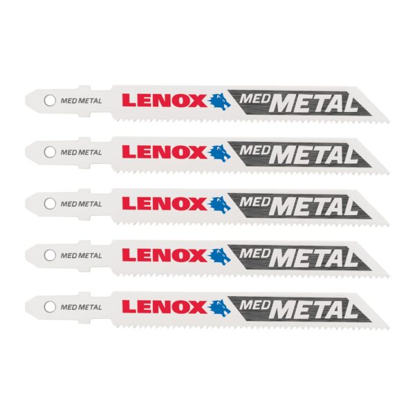 LENOX 1991566 Metal 3-5/8 X 3/8 18TPI T-Shank Jig Saw Blades 5PK