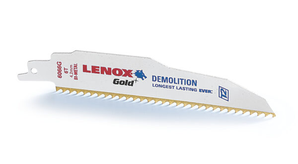 LENOX 21220B6066GR 6" Gold Demolition Wood Power Arc Curved