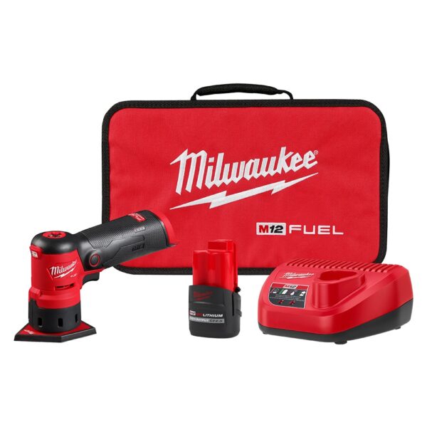 MILWAUKEE 2531-21HOC M12 FUEL™ Orbital Detail Sander Kit w/1 Battery and Charger