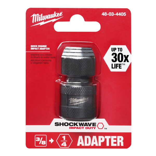 MILWAUKEE 48-03-4405 Shockwave 1/4" Hex to 3/8" Square Adaptor