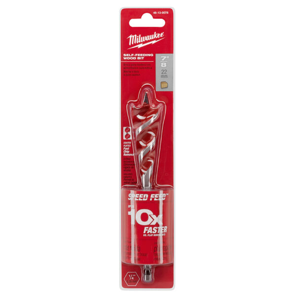 MILWAUKEE 48-13-0078 7/8" x 6" Self-Feed Wood Bit